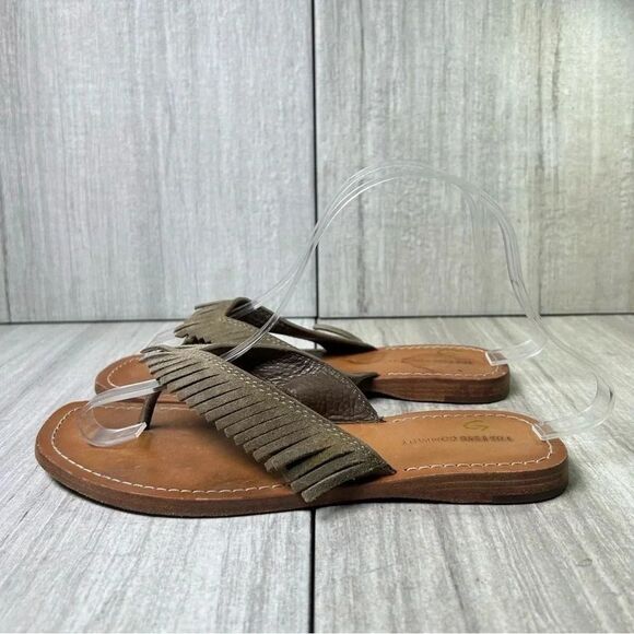 Frye Ava Fringe Leather Thong Flat Sandals Flip Flops Causal Shoes Womens Size 7 - Picture 3 of 10